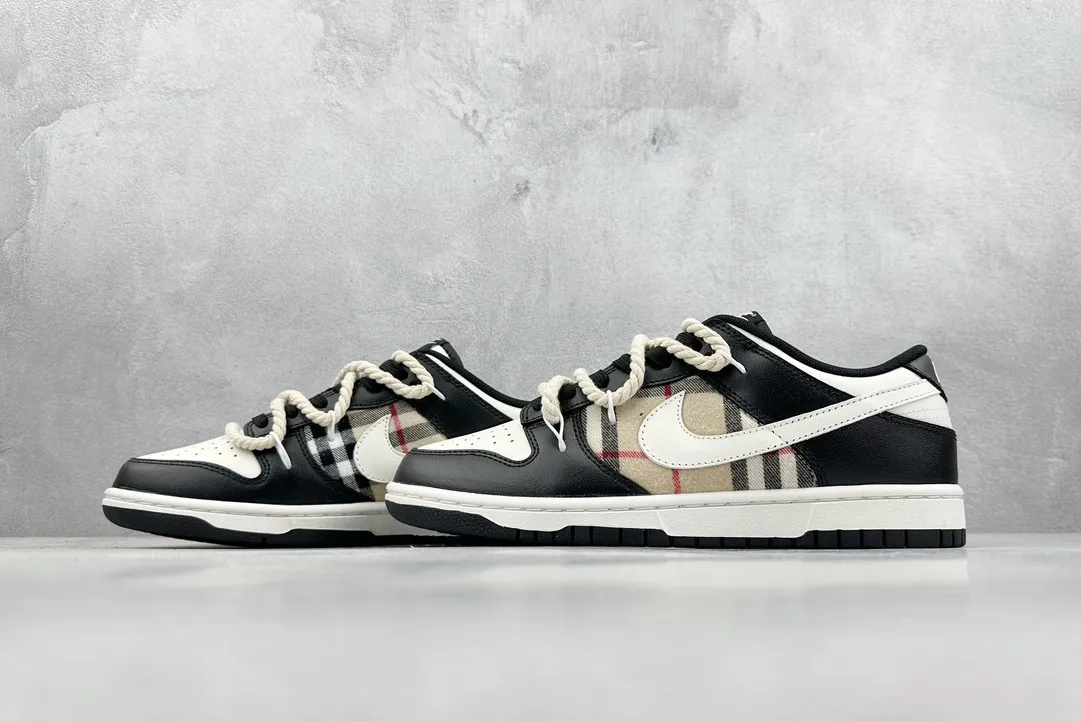 Nike Dunk Low Fire Scotland Plaid Black White – Replica Nikes & Fake Nike Shoes Cozy 1601