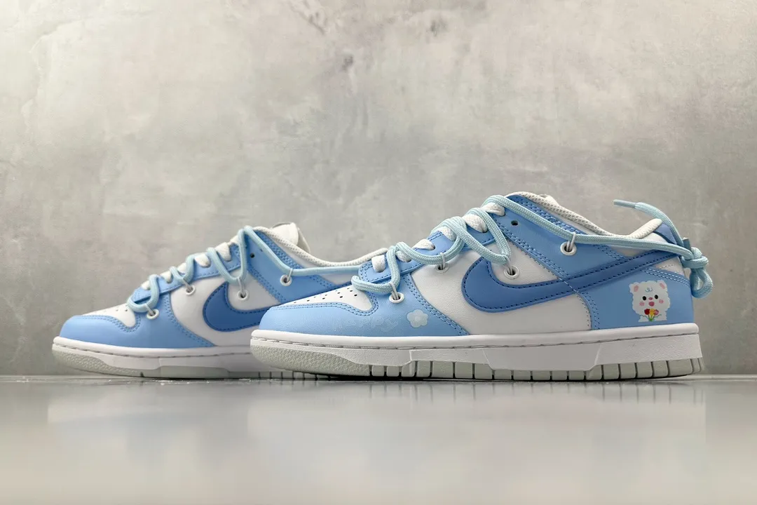 BestValue Nike Dunk Low Happy Bear GS White Blue – Replica Nikes & Fake Nike Shoes 1565