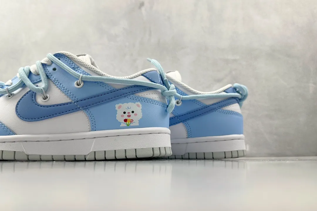 BestValue Nike Dunk Low Happy Bear GS White Blue – Replica Nikes & Fake Nike Shoes 1565