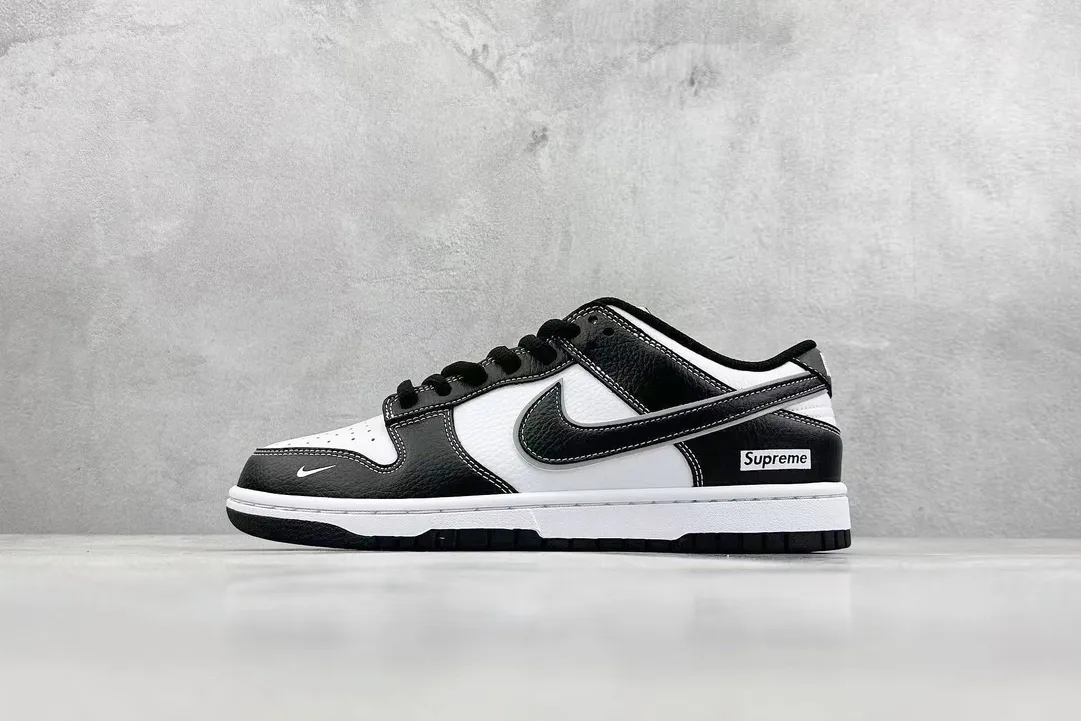 Seasonal Nike Dunk Low Panda RM2308 Black White Replica Shoes 1555