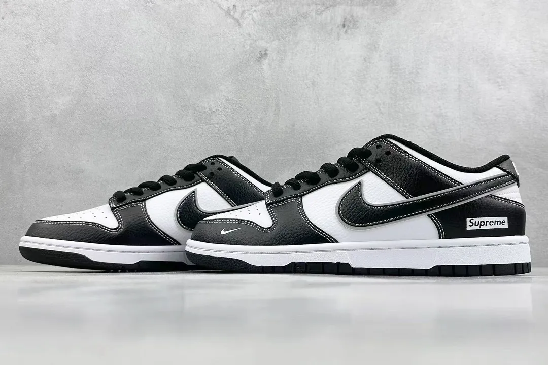 Seasonal Nike Dunk Low Panda RM2308 Black White Replica Shoes 1555