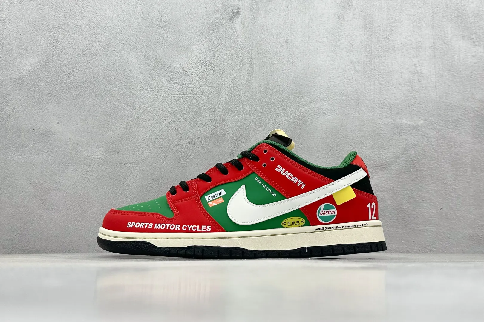 Lightweight Nike Dunk Low Retro Green Red Skate Shoes – Replica Nikes & Fake Nike Shoes 1581