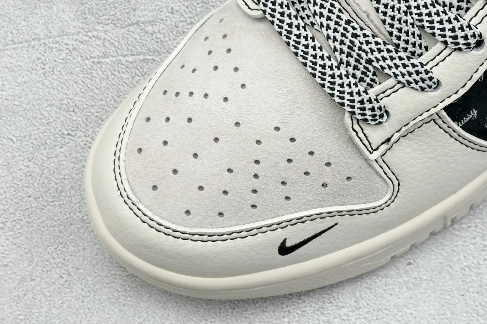 Breathable Nike Dunk Low Retro Stussy Black White – Replica Nikes & Rep Shoes Collection 1631