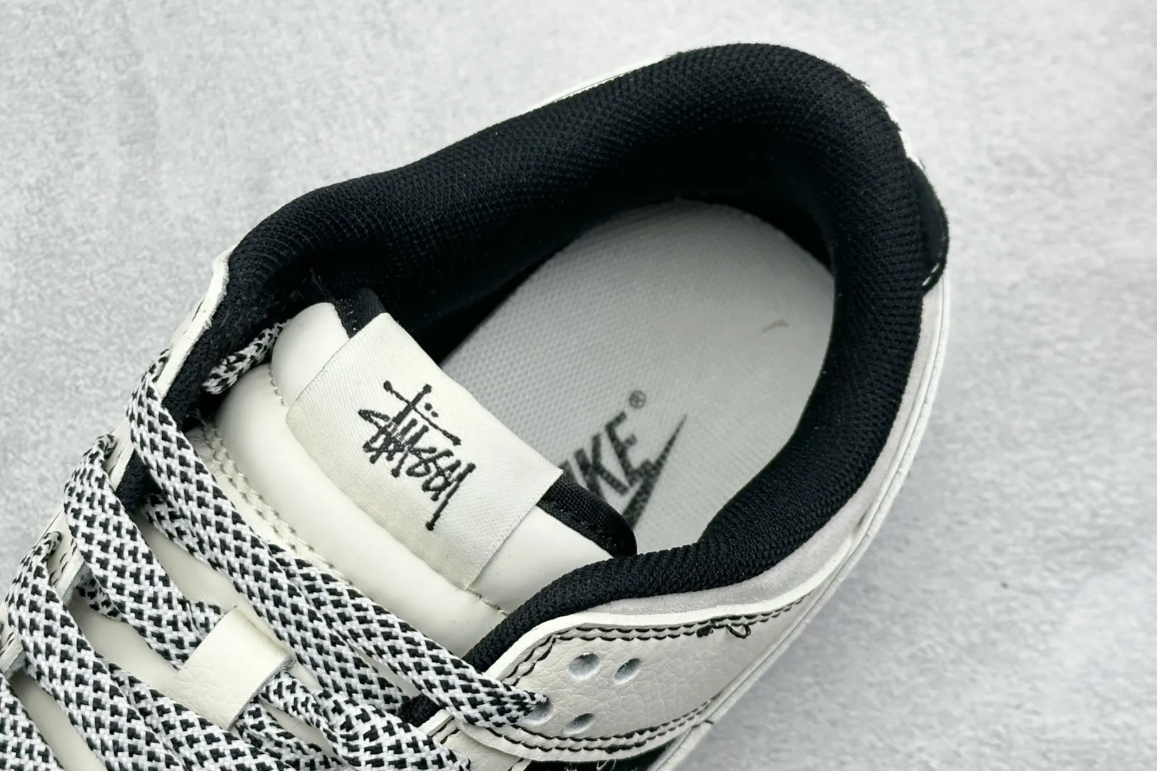 Breathable Nike Dunk Low Retro Stussy Black White – Replica Nikes & Rep Shoes Collection 1631