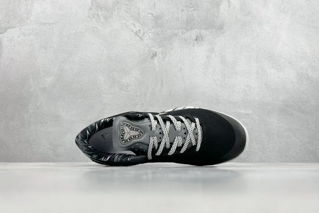 Nike Kobe 8 System – Black White –  350 R Version Rep Basketball Shoes with Premium Nike Replica Design SmoothTexture 1498