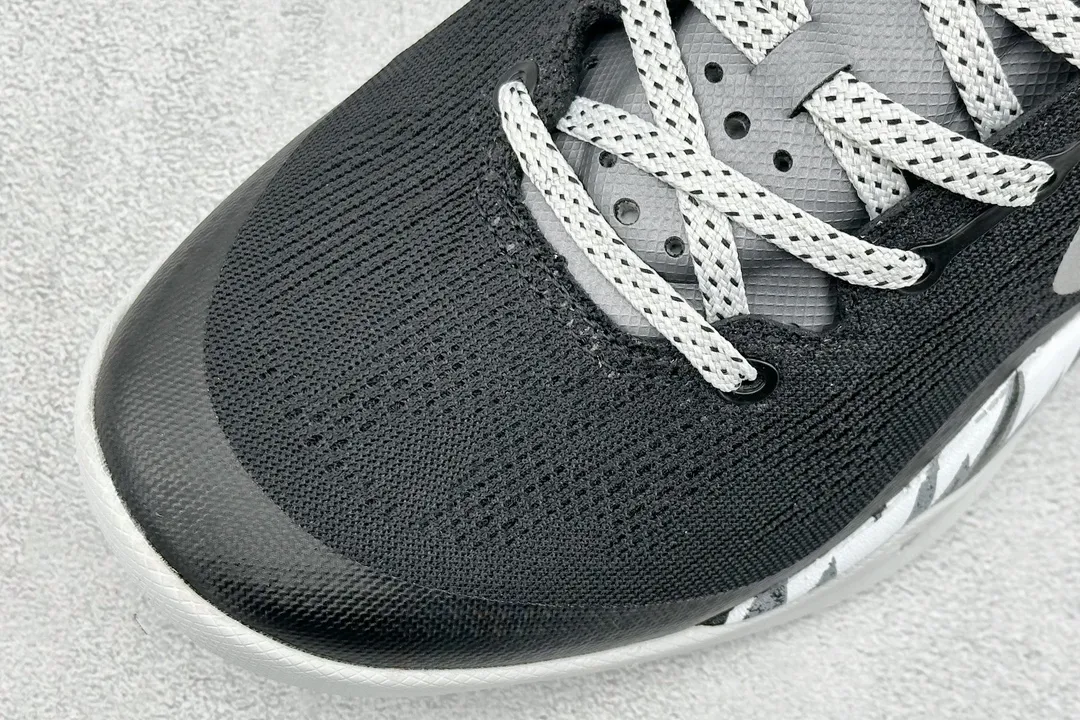 Nike Kobe 8 System – Black White –  350 R Version Rep Basketball Shoes with Premium Nike Replica Design SmoothTexture 1498