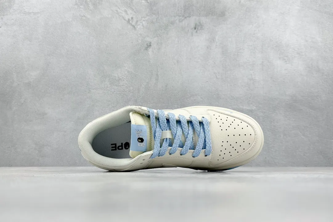 Nike SB Dunk Low BAPE Cream Blue Swoosh –  Replica Nikes & Rep Shoes Refined 1598