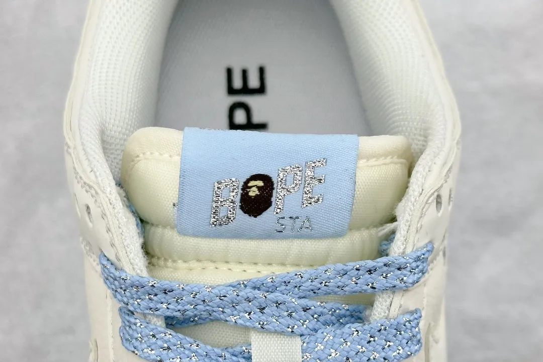 Nike SB Dunk Low BAPE Cream Blue Swoosh –  Replica Nikes & Rep Shoes Refined 1598