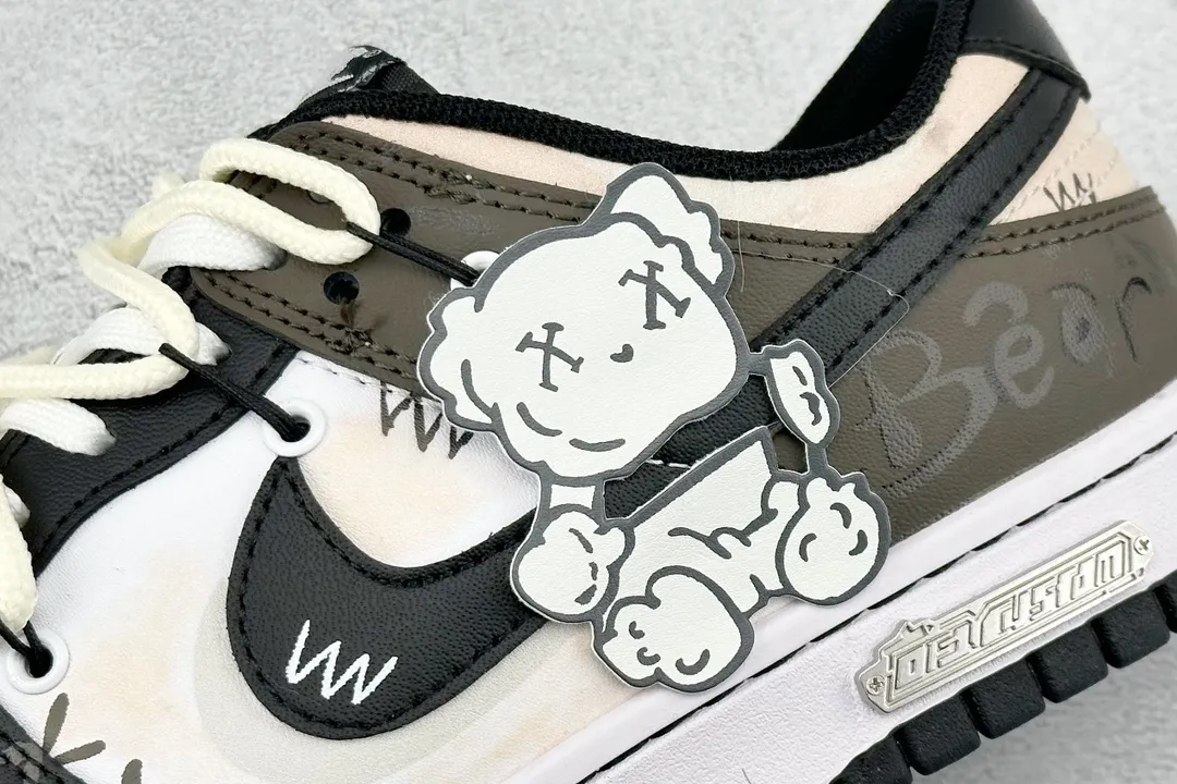 Bright Nike SB Dunk Low Bearbrick Black White Replica Nike Shoes – Rep Shoes Collection 1558