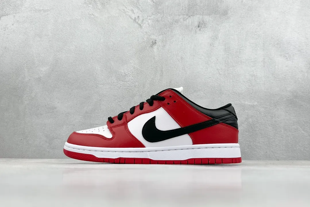 Nike SB Dunk Low Chicago Black White Red –  Replica Nikes & Rep Shoes Modern 1579