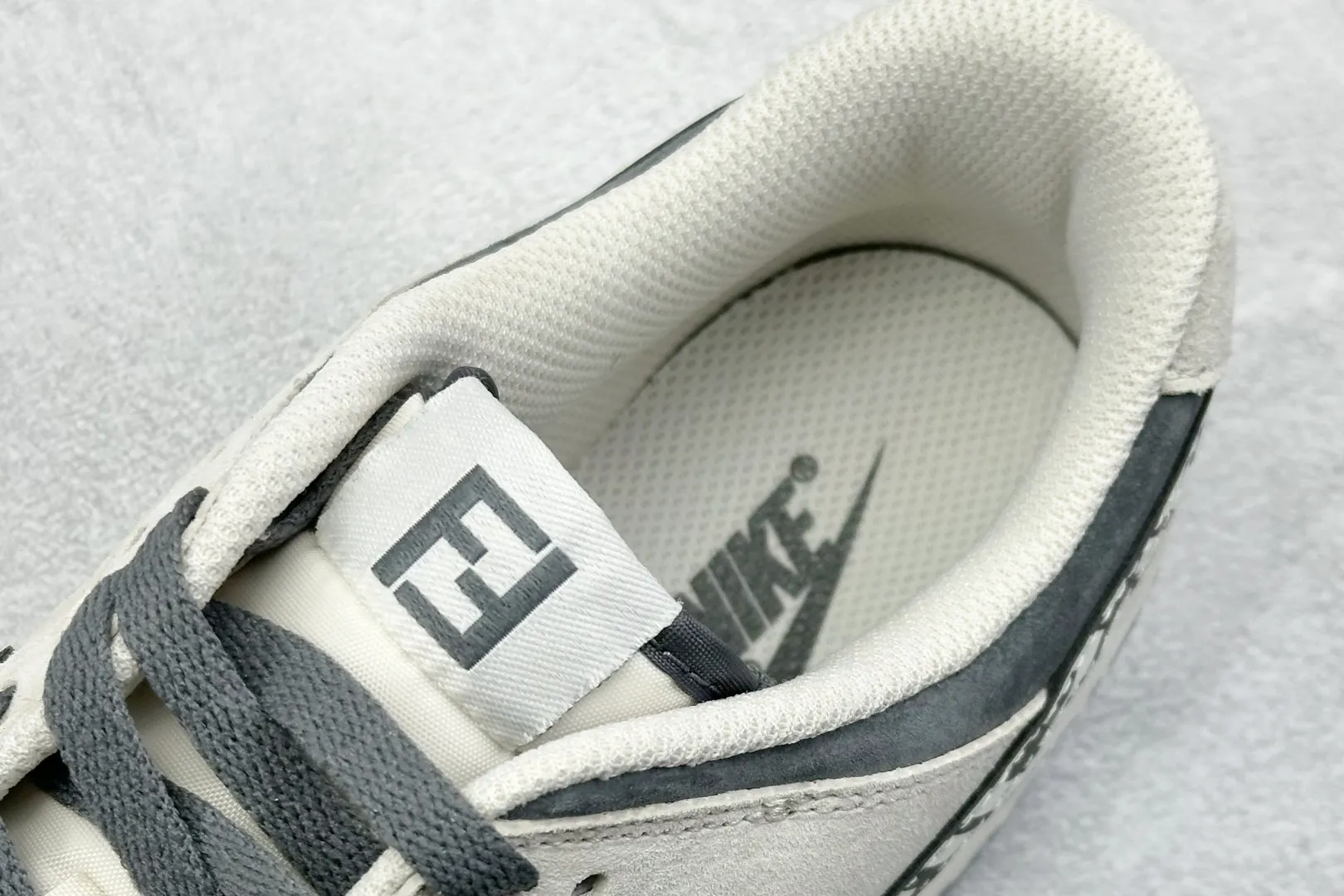OdorResistant Nike SB Dunk Low Fendi Collab White Grey –  Rep Shoes & Replica Nikes 1642
