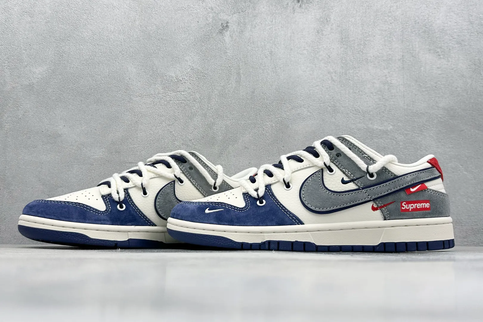 Flexible Nike SB Dunk Low Grey Blue Suede Replica Shoes – Rep Shoes Online 1645