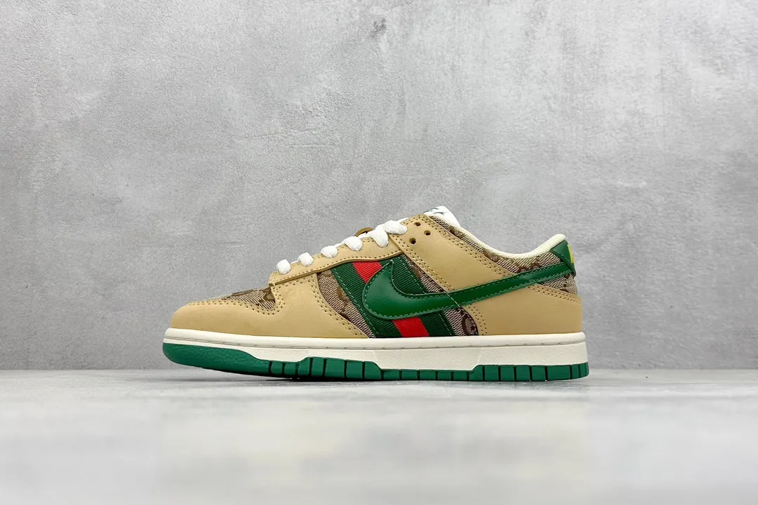 Sophisticated Nike SB Dunk Low Gucci Beige Green Low –  Replica Nikes & Rep Shoes 1540
