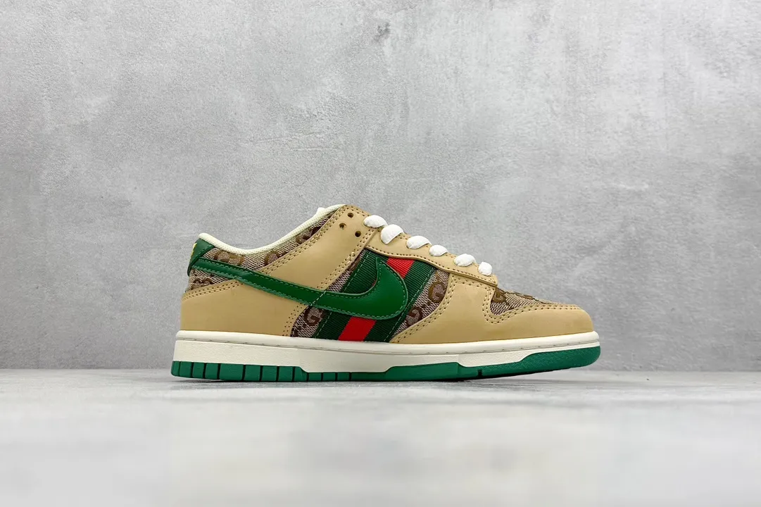 Sophisticated Nike SB Dunk Low Gucci Beige Green Low –  Replica Nikes & Rep Shoes 1540