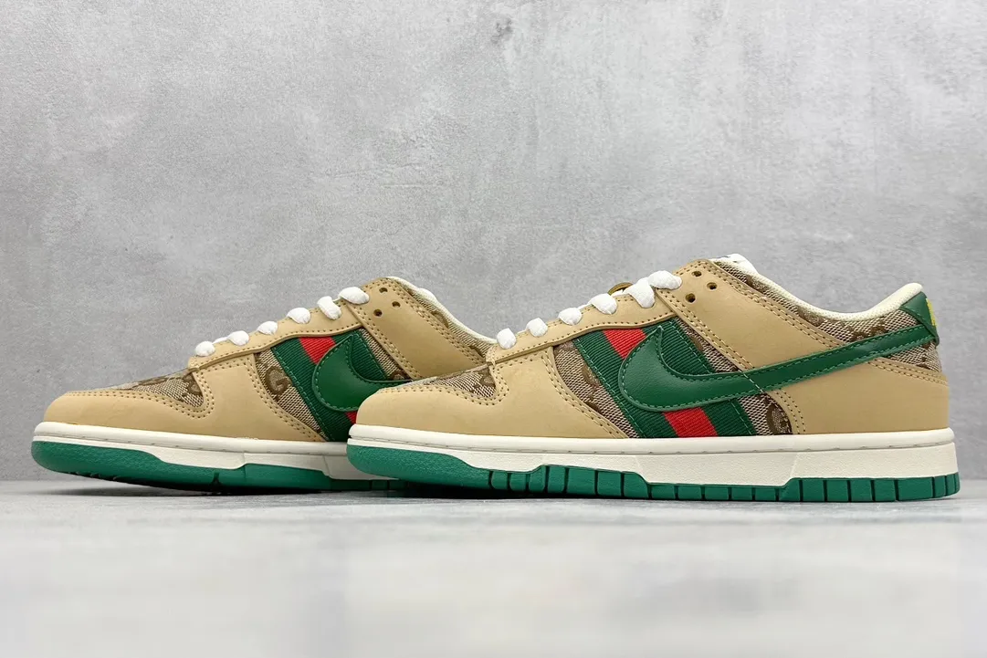 Sophisticated Nike SB Dunk Low Gucci Beige Green Low –  Replica Nikes & Rep Shoes 1540