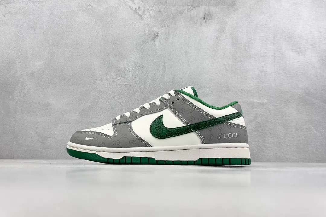 Nike SB Dunk Low Gucci Grey Green Swoosh –  Replica Nikes & Rep Shoes Collection Sophisticated 1594