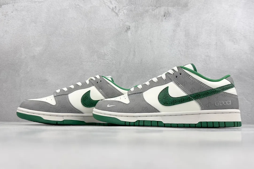 Nike SB Dunk Low Gucci Grey Green Swoosh –  Replica Nikes & Rep Shoes Collection Sophisticated 1594