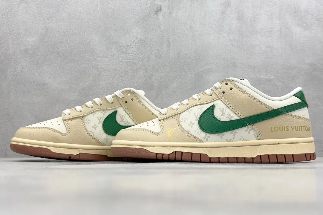 Nike SB Dunk Low LV Beige Green Low –  Replica Nikes & Rep Shoes Durable 1542