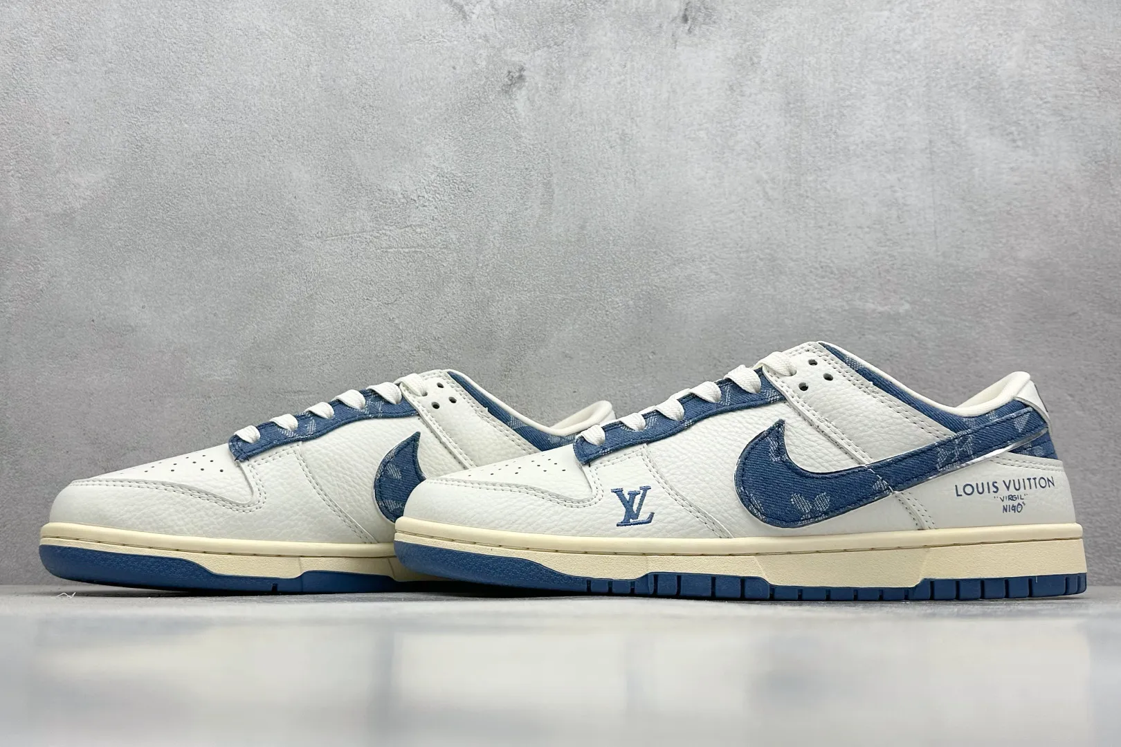 Flexible Nike SB Dunk Low LV Denim Blue Low Top Replica Nike Shoes 1629