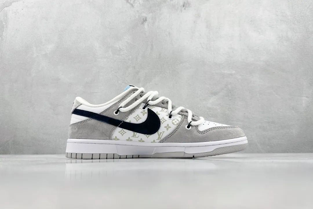 Nike SB Dunk Low LV Grey Black Print –  Replica Nikes & Rep Shoes Collection Bold 1607