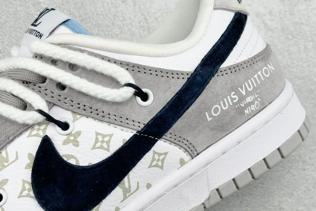Nike SB Dunk Low LV Grey Black Print –  Replica Nikes & Rep Shoes Collection Bold 1607