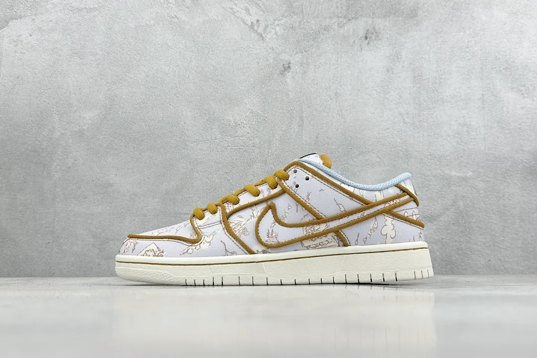 Nike SB Dunk Low  Pastoral Print White – Replica Nikes & Rep Shoes Elegant 1580