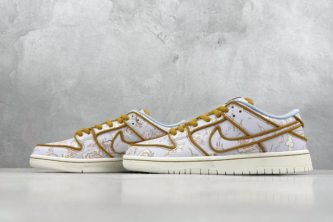 Nike SB Dunk Low  Pastoral Print White – Replica Nikes & Rep Shoes Elegant 1580