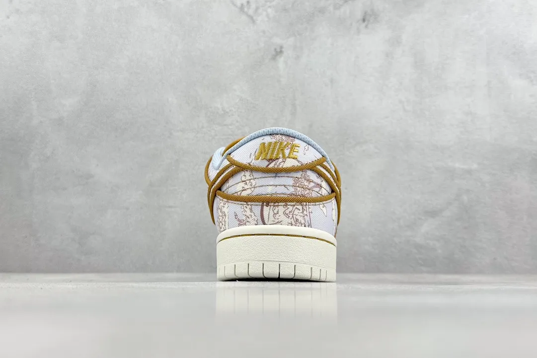 Nike SB Dunk Low  Pastoral Print White – Replica Nikes & Rep Shoes Elegant 1580