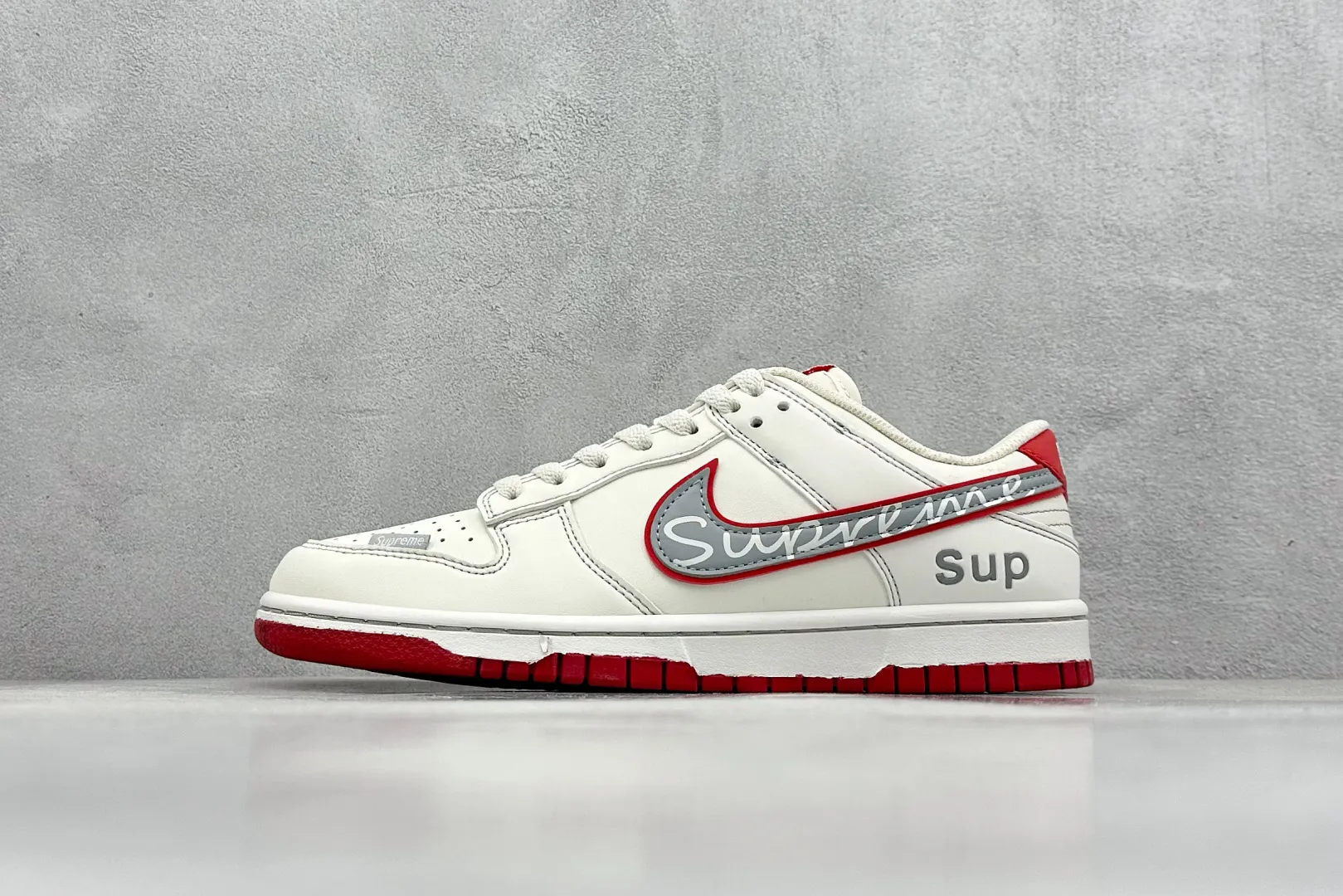Nike SB Dunk Low SUP White Red Grey –  Rep Shoes & Replica Nikes FashionForward 1638