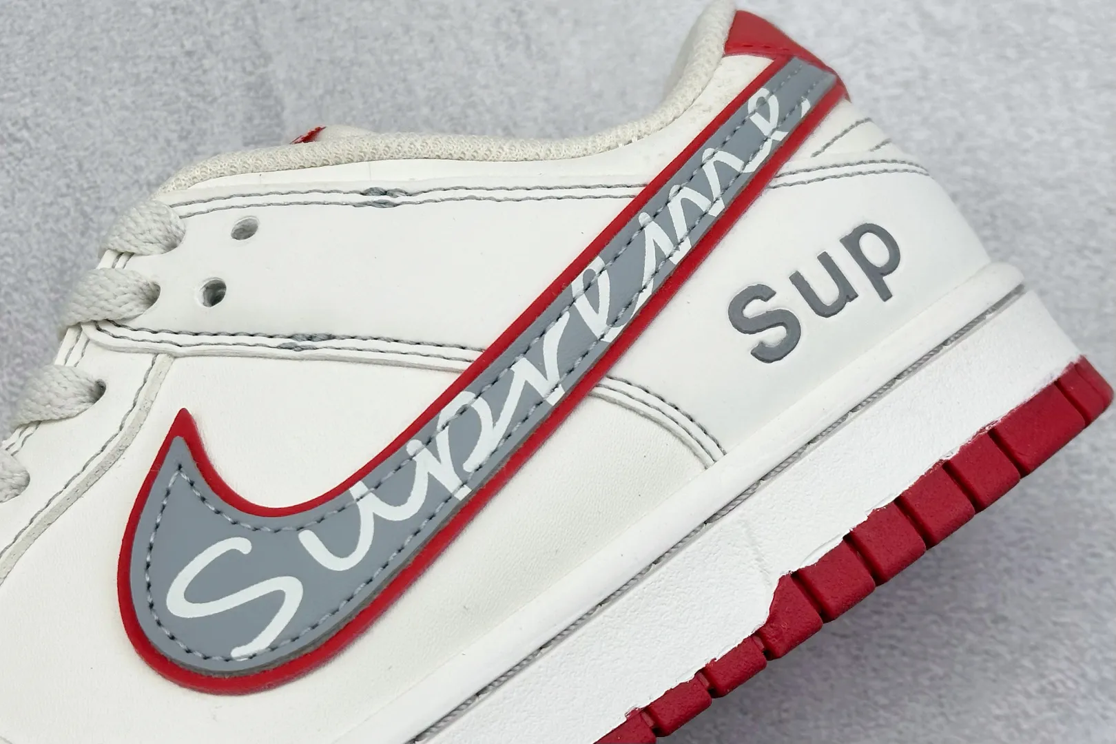 Nike SB Dunk Low SUP White Red Grey –  Rep Shoes & Replica Nikes FashionForward 1638