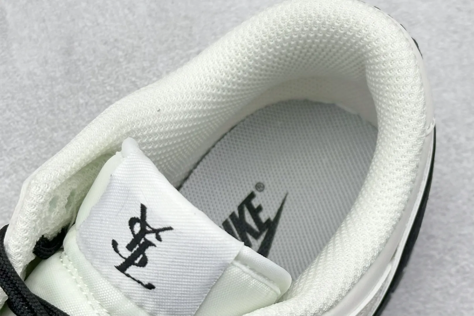 Affordable Nike SB Dunk Low Saint Laurent White Black Rep Shoes Replica Nikes 1583