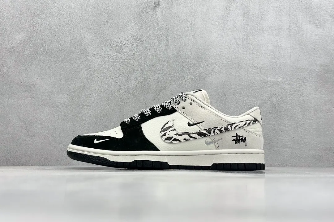 Nike SB Dunk Low Stussy Black White Zebra –  Rep Shoes & Replica Nikes Chic 1661