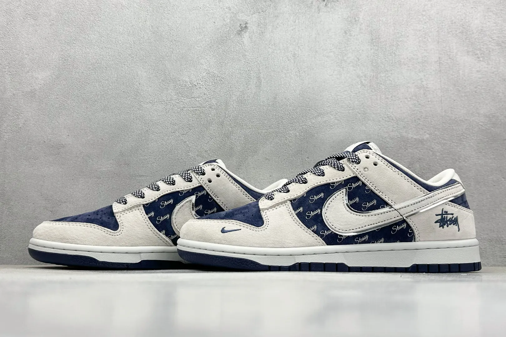 Nike SB Dunk Low Stussy Grey Blue Low –  Replica Nikes & Rep Shoes Youthful 1572
