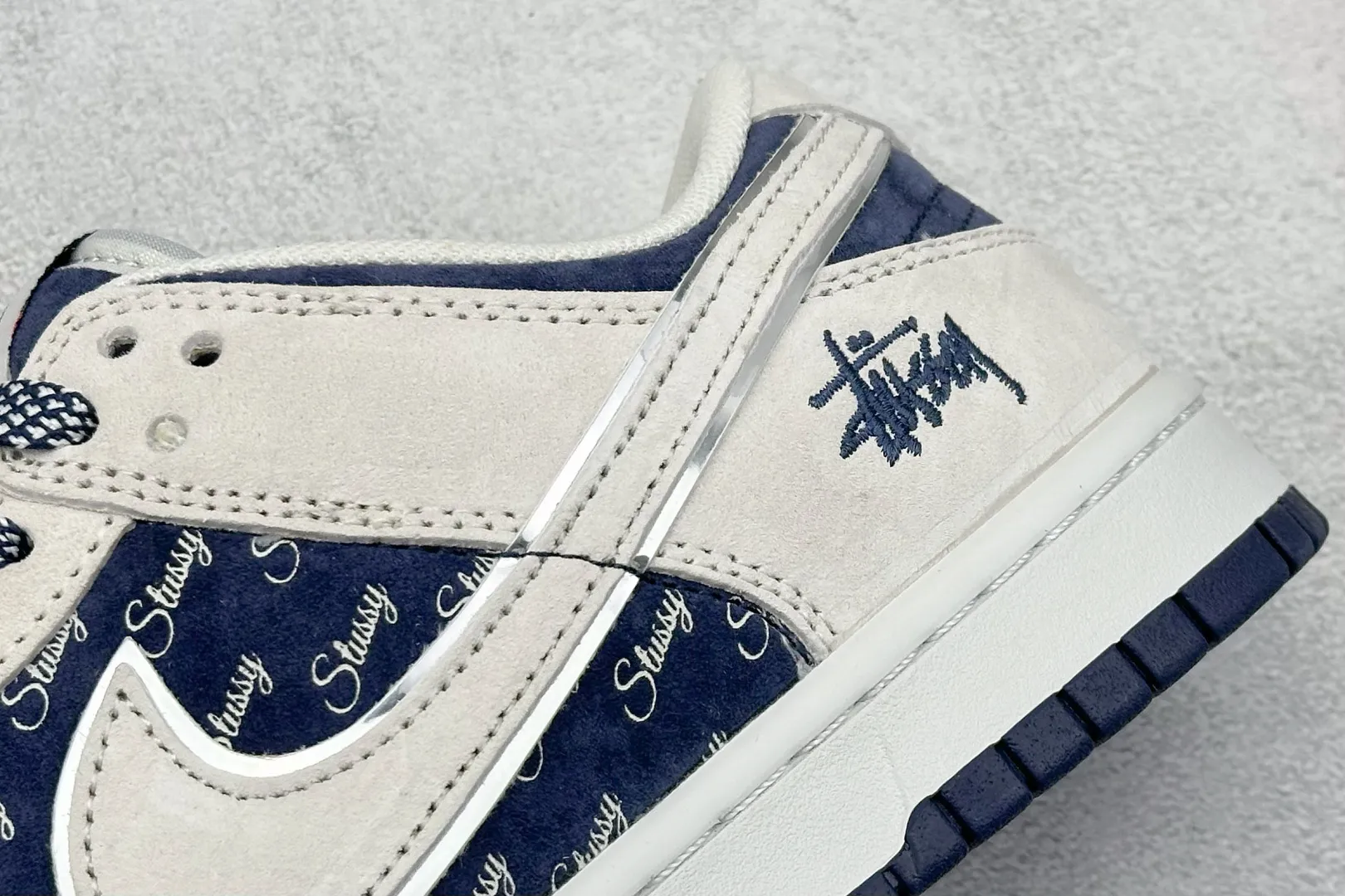 Nike SB Dunk Low Stussy Grey Blue Low –  Replica Nikes & Rep Shoes Youthful 1572