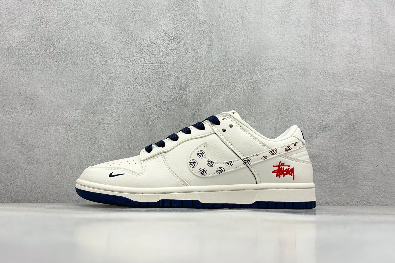 Functional Nike SB Dunk Low Stussy Off-White Blue –  Replica Nikes & Rep Shoes Collection 1614