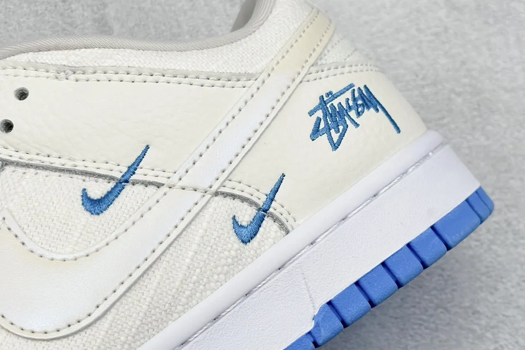 Nike SB Dunk Low Stussy White Blue –  Rep Shoes & Replica Nikes Packable 1650