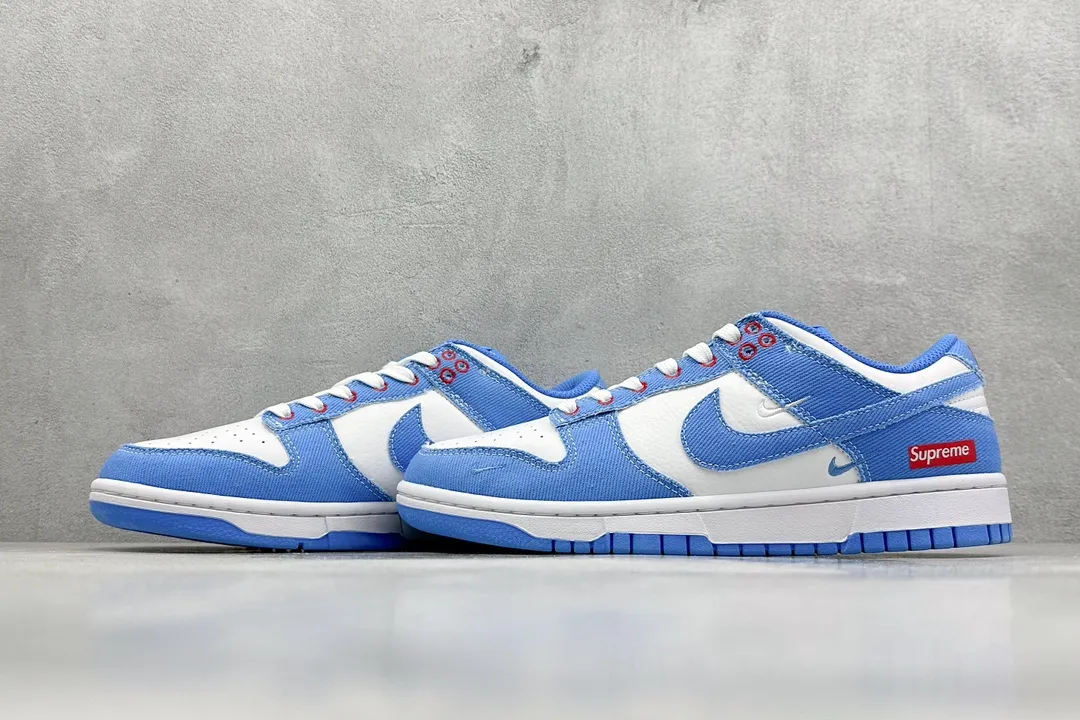 Nike SB Dunk Low Supreme Blue White –  Rep Shoes & Replica Nikes Breathable 1658