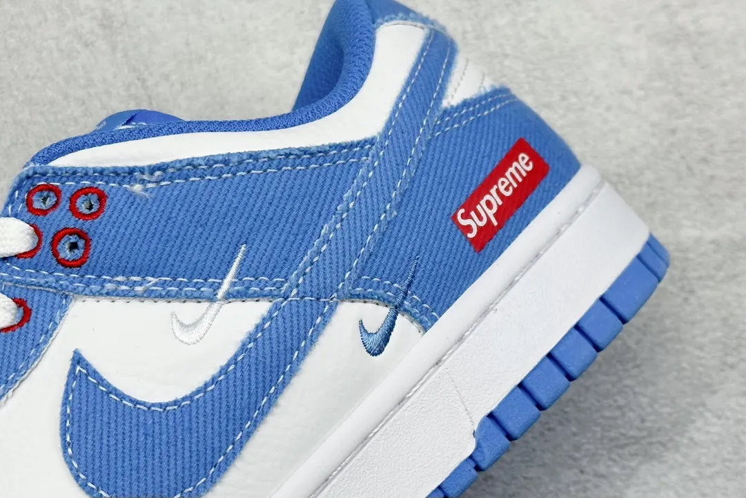 Nike SB Dunk Low Supreme Blue White –  Rep Shoes & Replica Nikes Breathable 1658