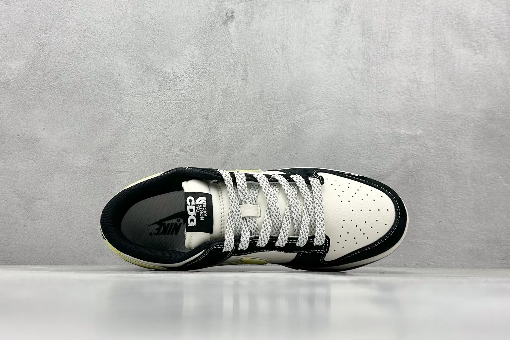 BestValue Nike SB Dunk Low The North Face White Black Yellow Replica Nikes Shoes 1616