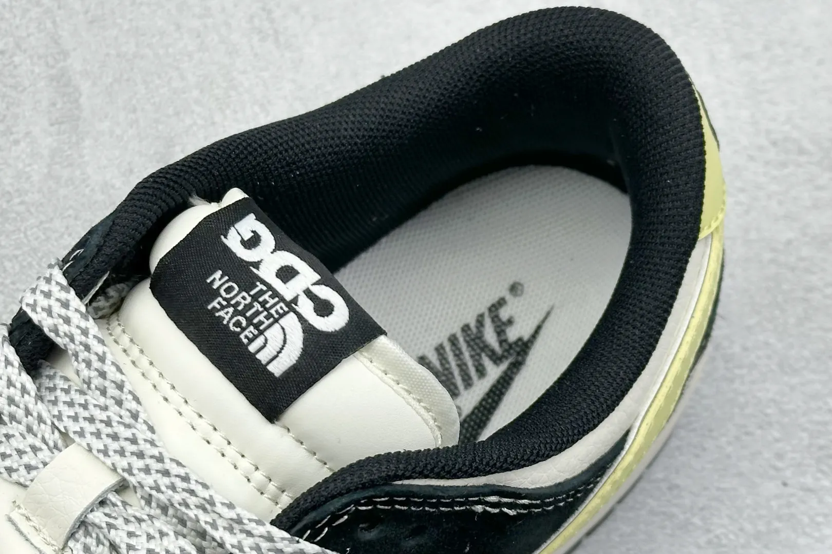 BestValue Nike SB Dunk Low The North Face White Black Yellow Replica Nikes Shoes 1616