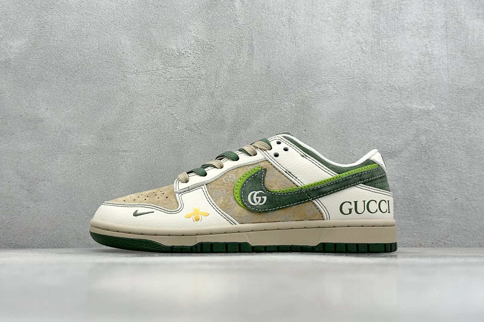 FreshLook Nike SB Dunk Low x GUCCI Gray Brown Green Replica Nikes – High-Quality Rep Shoes 1567