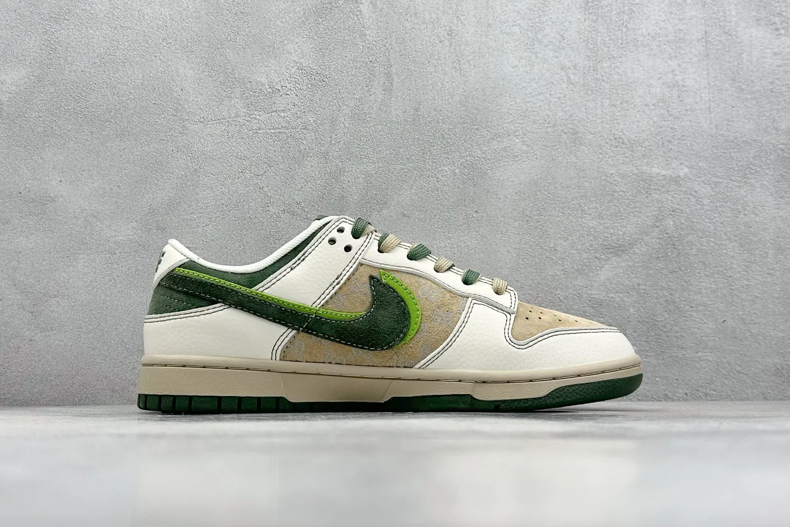 FreshLook Nike SB Dunk Low x GUCCI Gray Brown Green Replica Nikes – High-Quality Rep Shoes 1567