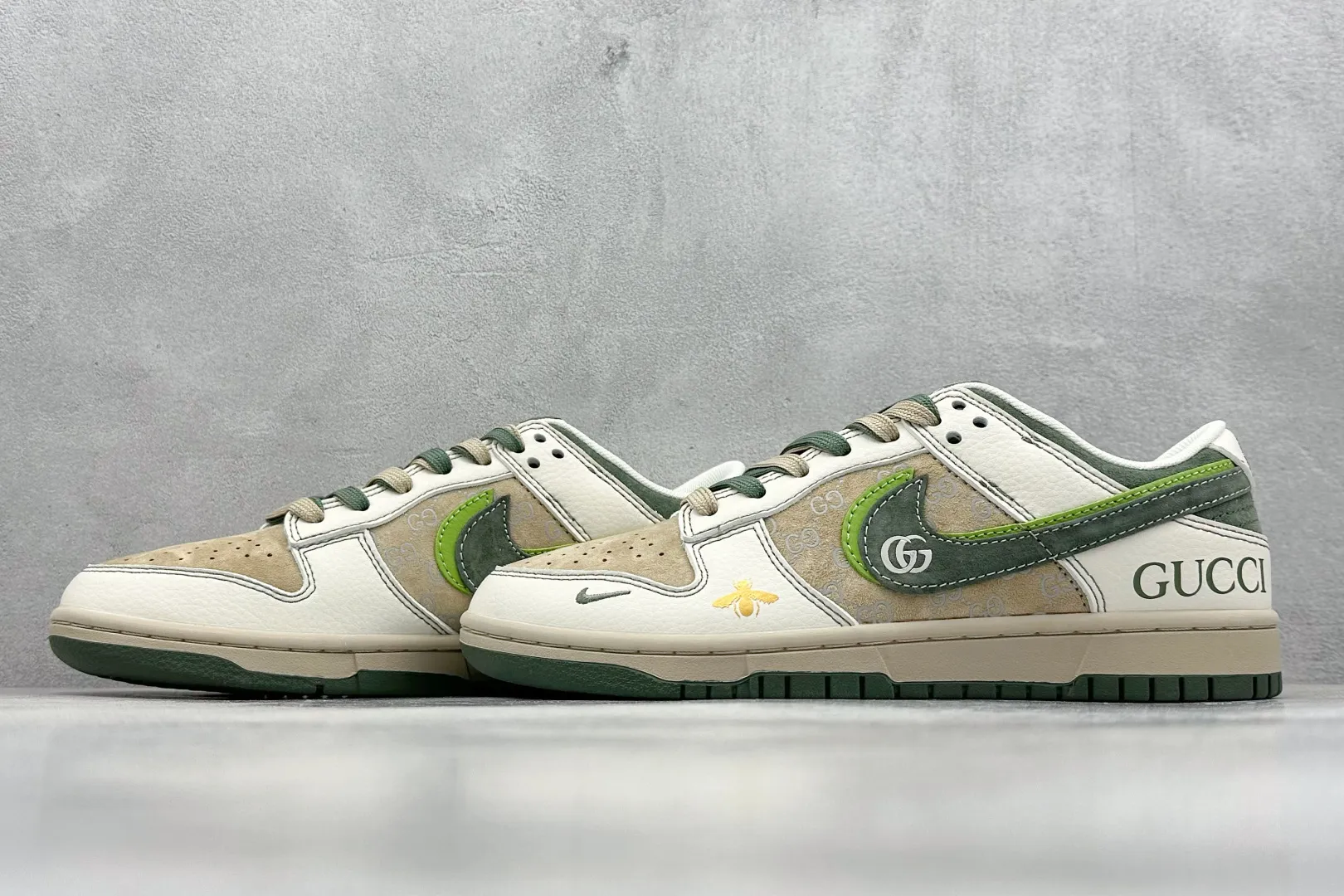 FreshLook Nike SB Dunk Low x GUCCI Gray Brown Green Replica Nikes – High-Quality Rep Shoes 1567