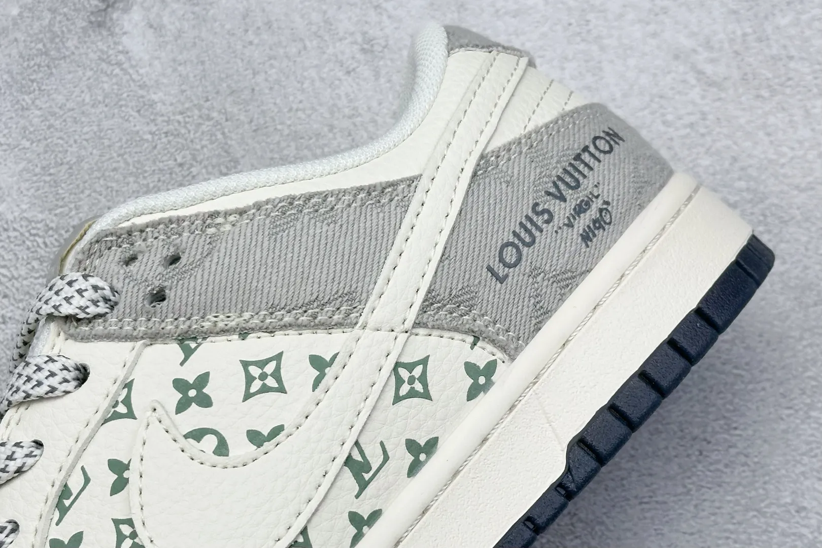 Efficient Nike SB Dunk Low x Louis Vuitton White Grey Replica Nike Shoes 1557