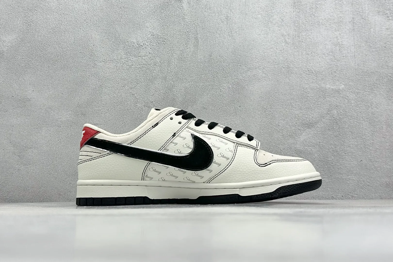 Nike SB Dunk Low x Stussy White Black Red –  Replica Nikes & Rep Shoes Collection ZipUp 1586