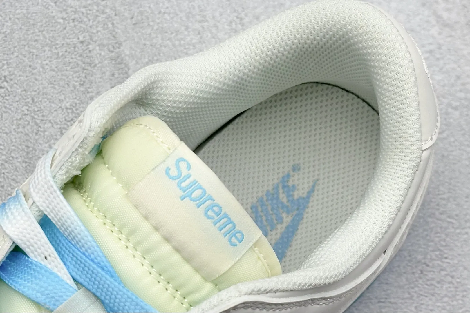 Nike SB Dunk Low x Supreme White Sky Blue Replica Nikes – Rep Shoes Flexible 1552