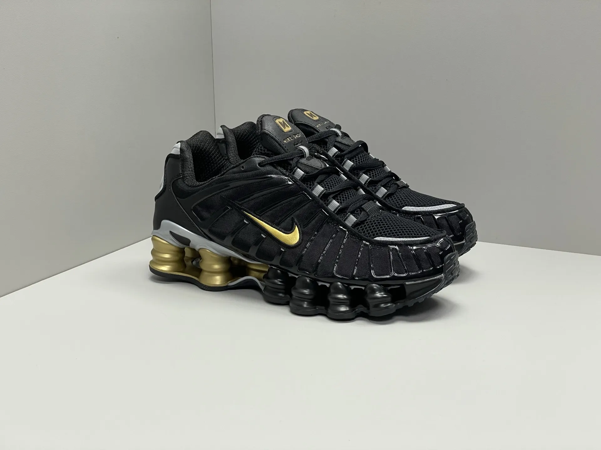 Nike Shox TL Black Gold Silver Replica Sneakers – Rep Shoes Tailored 1670