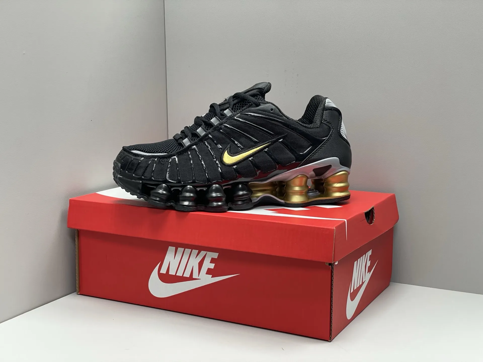 Nike Shox TL Black Gold Silver Replica Sneakers – Rep Shoes Tailored 1670