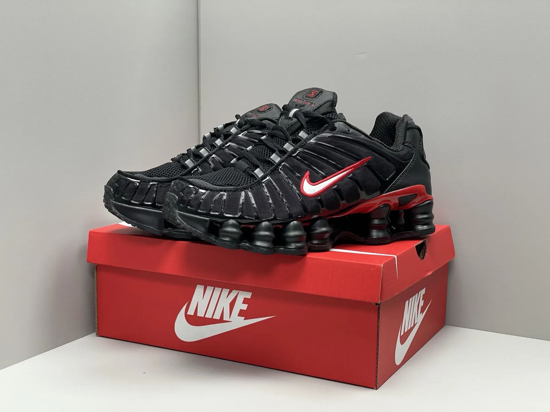 Nike Shox TL Black Red Silver Rep Shoes –  Replica Nikes ComfortFit 1671