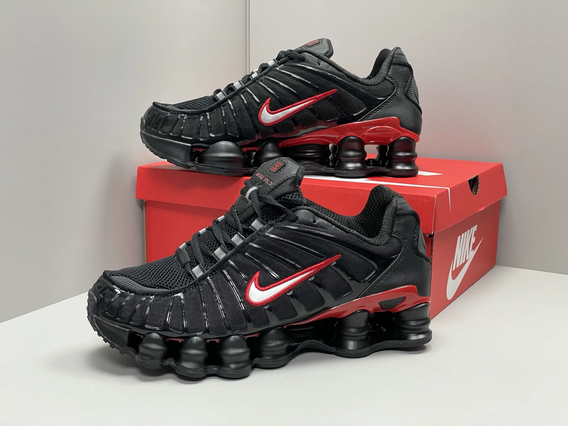 Nike Shox TL Black Red Silver Rep Shoes –  Replica Nikes ComfortFit 1671